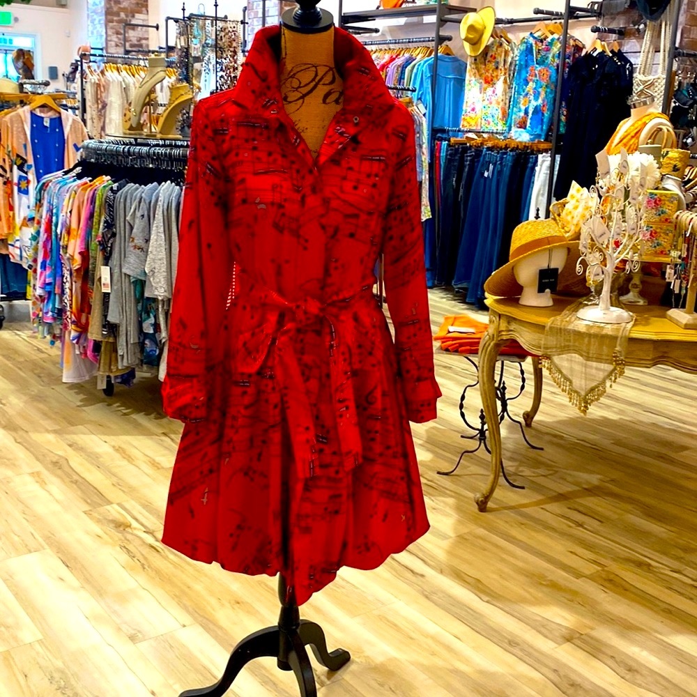 Beautiful musical note Samuel Dong Coat Dress🎶👗